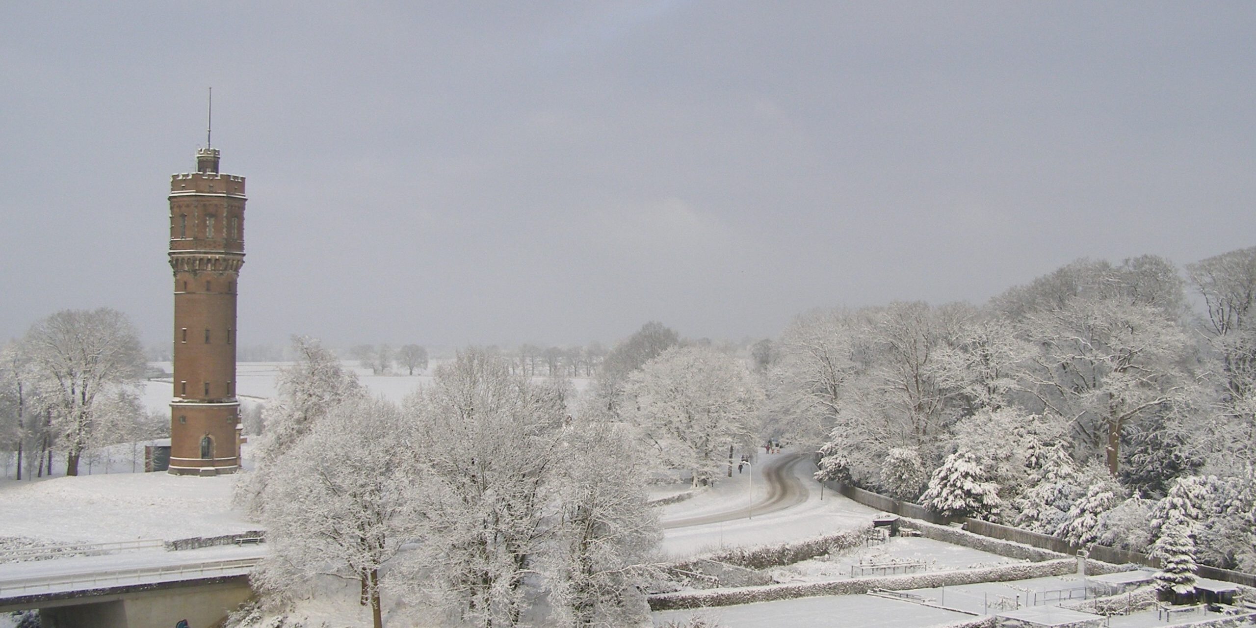 Watertoren in de winter