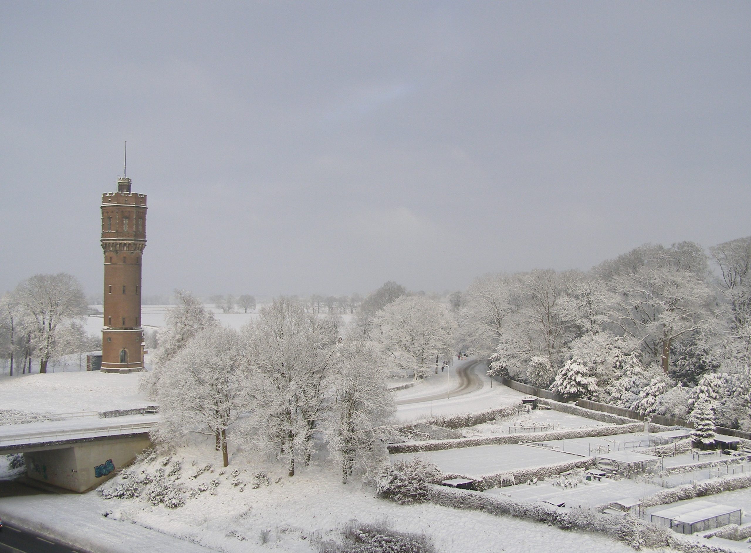 Watertoren in de winter